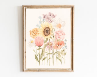 Watercolor Art | Watercolor Flowers | Watercolor Print | Flower Art | Flower Print | Floral Art | Botanical Print | Floral Wall Art