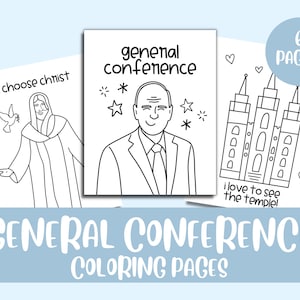 General Conference Coloring | General Conference Printable | General Conference Kids | General Conference Activity | General Conference Kit