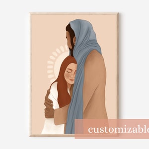 Christ Hugging Print | Savior and Friend Artwork