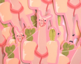 Llama Vinyl Sticker | Waterproof Laptop, Planner Decal