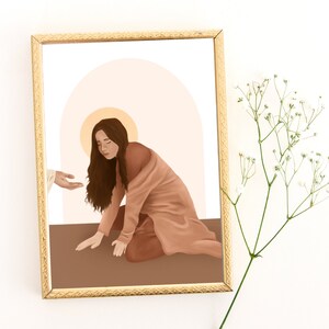 Redemption Art Print | Jesus and Girl | Christian Home Decor