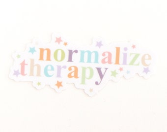 Mental Health Sticker | Normalize Therapy | Mental Health Decal | Mental Health Present | Mental Health Gift | Therapy Sticker