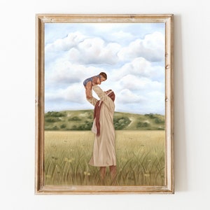 Jesus Holding Baby Print – Christian Nursery Art, Miscarriage Gift image 2