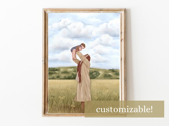 Jesus Holding Baby Print – Christian Nursery Art, Miscarriage Gift