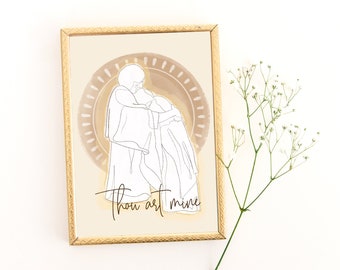 Thou Art Mine Print | Jesus Christ Art, Religious Gift