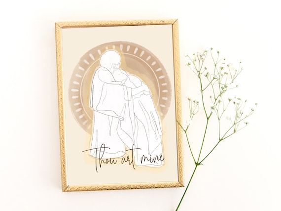 Thou Art Mine Print | Jesus Christ Art, Religious Gift