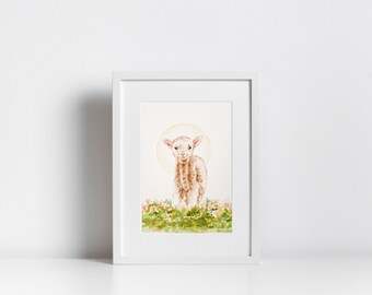 Lamb of God | Easter Present | Easter Art | Lamb Art | Easter Gift | Easter Basket Stuffer | Easter Print | Lamb Print | Nursery Decor