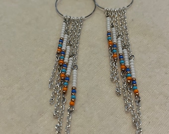 Seed Bead Earrings Native American Inspired