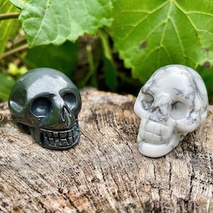 Crystal Carved Skulls | Howlite Carved Crystals | Hematite Carved Crystals | Gems & Minerals | Home Decor | Gift For A Friend