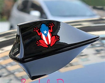 Set of Puerto Rico Coqui Stickers for Automobile Shark Fin