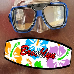 Hibiscus Style Scuba or Snorkel Mask Straps Cover, Scuba diving, snorkel, spear fishing, water sports, Mask Strap Cover