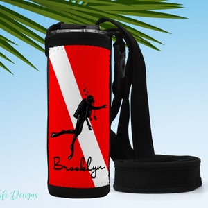 Scuba Diving 20 OZ. Skinny Tumbler  Holder, Tumbler Carrier, Water Bottle Carrier, Scuba Diving,
