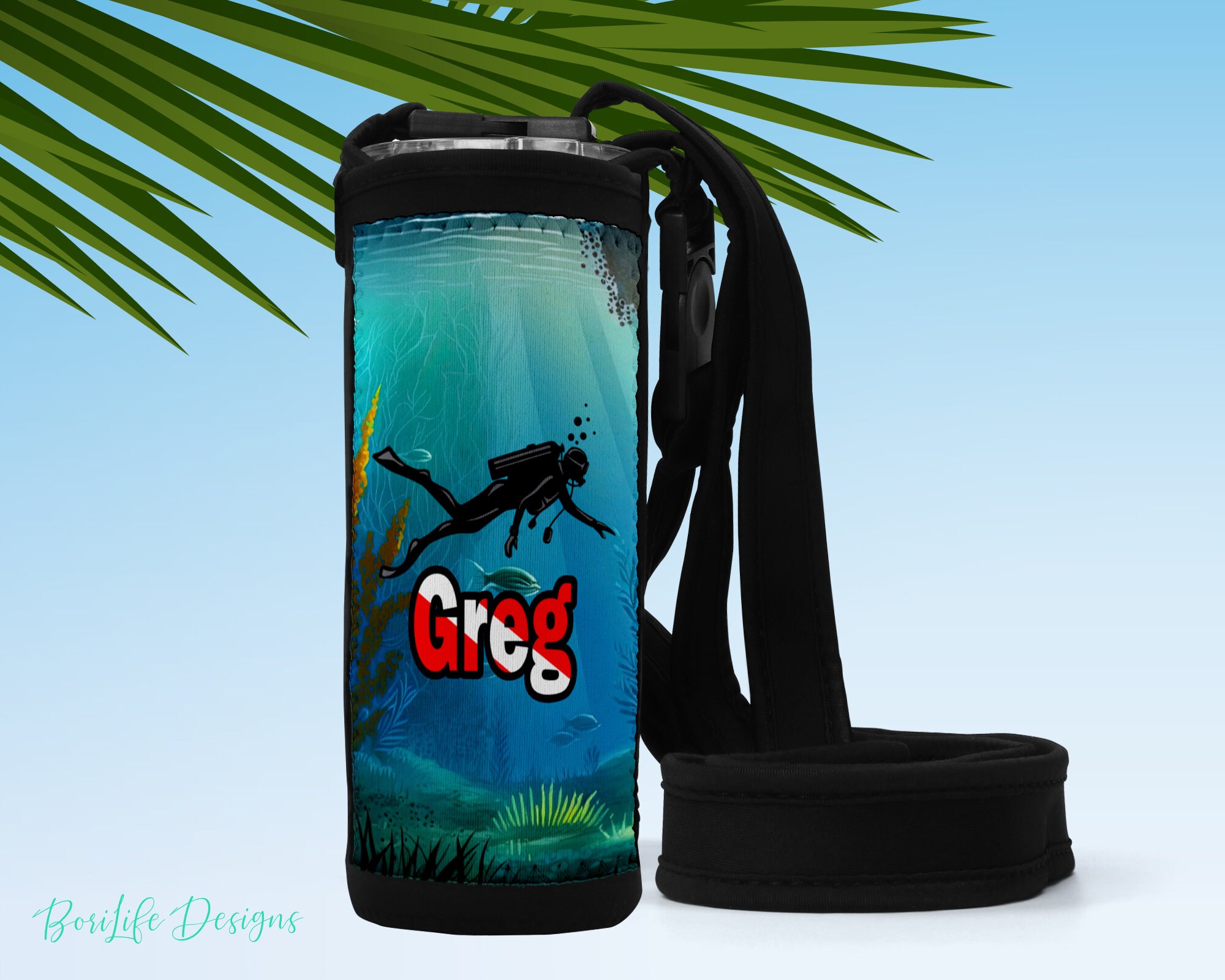 Scuba Diving 20 OZ. Skinny Tumbler Holder Tumbler Carrier Etsy