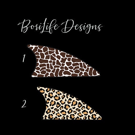 Cheetah Print Automobile Shark Fin Sticker Design Car Shark - Etsy