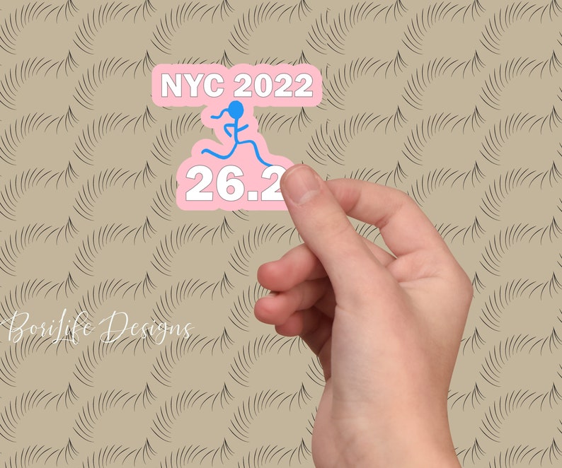 NYC Girl Marathon Runner Sticker 26.2 Design - Etsy
