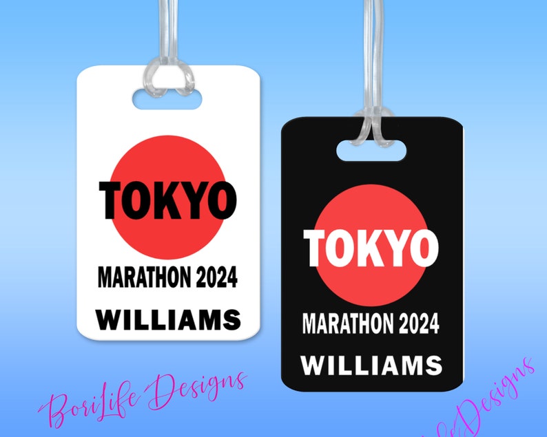 Personalized 2024 Tokyo Marathon Tags, Major Marathons