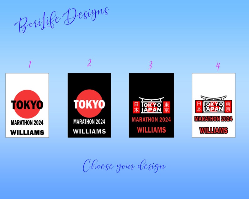 Personalized 2024 Tokyo Marathon Tags, Major Marathons