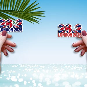 Londres 26,2 2025 Stickers, grands marathons, championnats du monde, boston, marathon de chicago, tokyo, Berlin, Londres