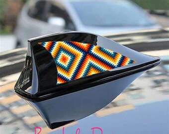 Set of Southwest Design Automobile Shark Fin Sticker, southwestern