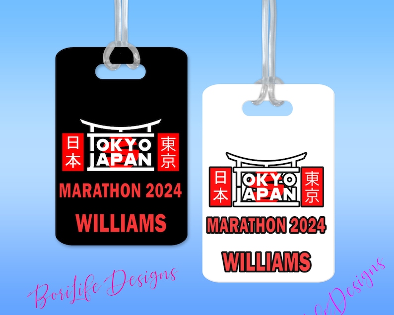 Personalized 2024 Tokyo Marathon Tags, Major Marathons