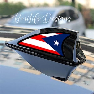 Set of Puerto Rico Flag Automobile Shark Fin Sticker Design