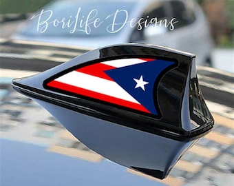 Set of Puerto Rico Flag Automobile Shark Fin Sticker Design