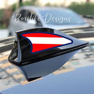 Set of Scuba Flag Automobile Shark Fin Sticker Design