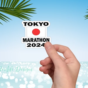 Stickers marathon de Tokyo 2024, grands marathons, championnats du monde, boston, marathon de chicago, tokyo, Berlin, Londres