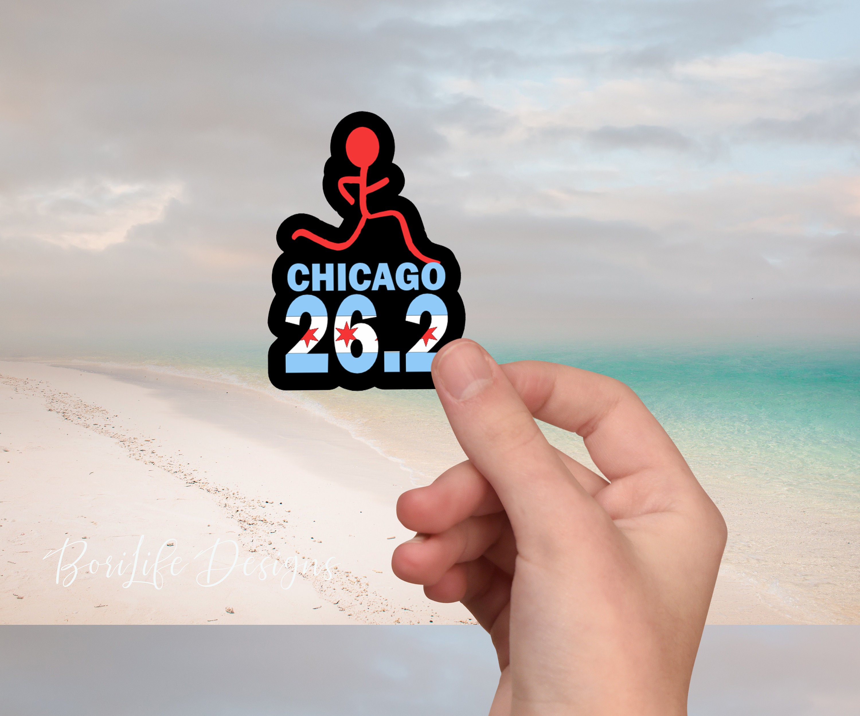Chicago Marathon Runner Guy Sticker 26.2 Design - Etsy