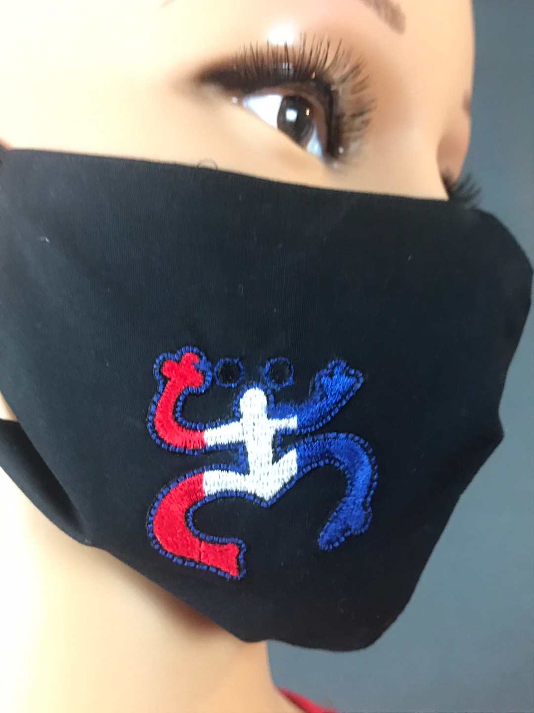 Bonnet Hip Hop Actual Fact - Brodé Doom Mask, Noir, Taille Unique - Neuf Avec Étiquettes