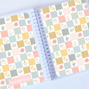 Reusable Sticker Book | Spring Patchwork | Reusable Sticker Album, 5 x 7, Silicone Release Paper, Spring, Floral, Sticker Storage Book