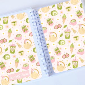 Reusable Sticker Book | Matcha | Reusable Sticker Album, 5 x 7, Silicone Release Paper, Spring, Floral, Sticker Storage Book