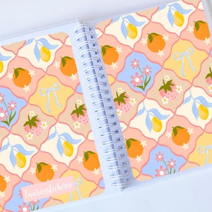 Reusable Sticker Book | Tutti Frutti | Reusable Sticker Album, 5 x 7 Sticker, Silicone Release Paper, Summer, Floral, Sticker Storage Book