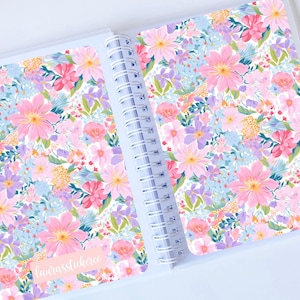 Reusable Sticker Book | Delilah | Reusable Sticker Album, 5 x 7 Sticker, Silicone Release Paper, Floral, Sticker Storage Book