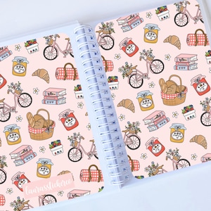 Reusable Sticker Book | Spring Picnic | Reusable Sticker Album, 5 x 7 Sticker, Silicone Release Paper, Summer, Floral, Sticker Storage Book