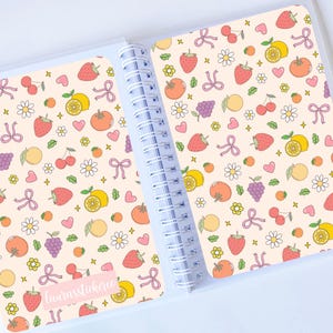 Reusable Sticker Book | Summer Fruits | Reusable Sticker Album, 5 x 7 Sticker, Silicone Release Paper, Floral, Sticker Storage Book