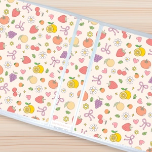 Sticker Storage Album | Summer Fruits | 8 x 6 Sticker Album for Loose Sheets, Sticker Organizer