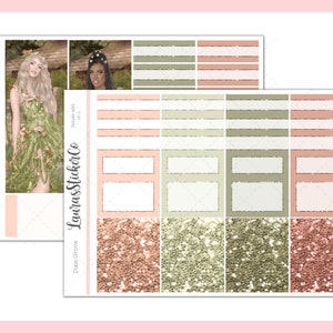 Glitter Headers // Pixie Grove Add Ons, Weekly Planner Sticker Kit, Girl Box, Functional Stickers, St Patrick&#39;s, Spring, Washi, Erin Condren