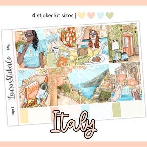 Kit de adesivos semanais | Kit de adesivos para planejador | Kit Erin Condren, planejadores verticais, kit de adesivos a qualquer hora, kit de primavera | Itália