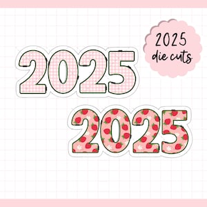 Pegatinas para planificador 2025 / Pegatinas troqueladas 2025 para Hobonichi Cousin y otras agendas / Pegatinas funcionales, Pegatina de portada 2025