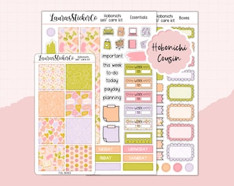 Hobonichi Cousin Sticker Kit | Cousin Planner Sticker Kit, Love, Girly Planner Kit, Functional Stickers | Self Care