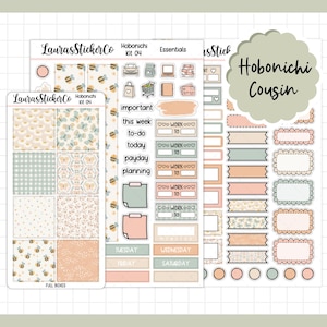 Kit de pegatinas Hobonichi Cousin / Kit 04 / Kit de pegatinas Cousin Planner, Kit de planificador semanal, Pegatinas funcionales