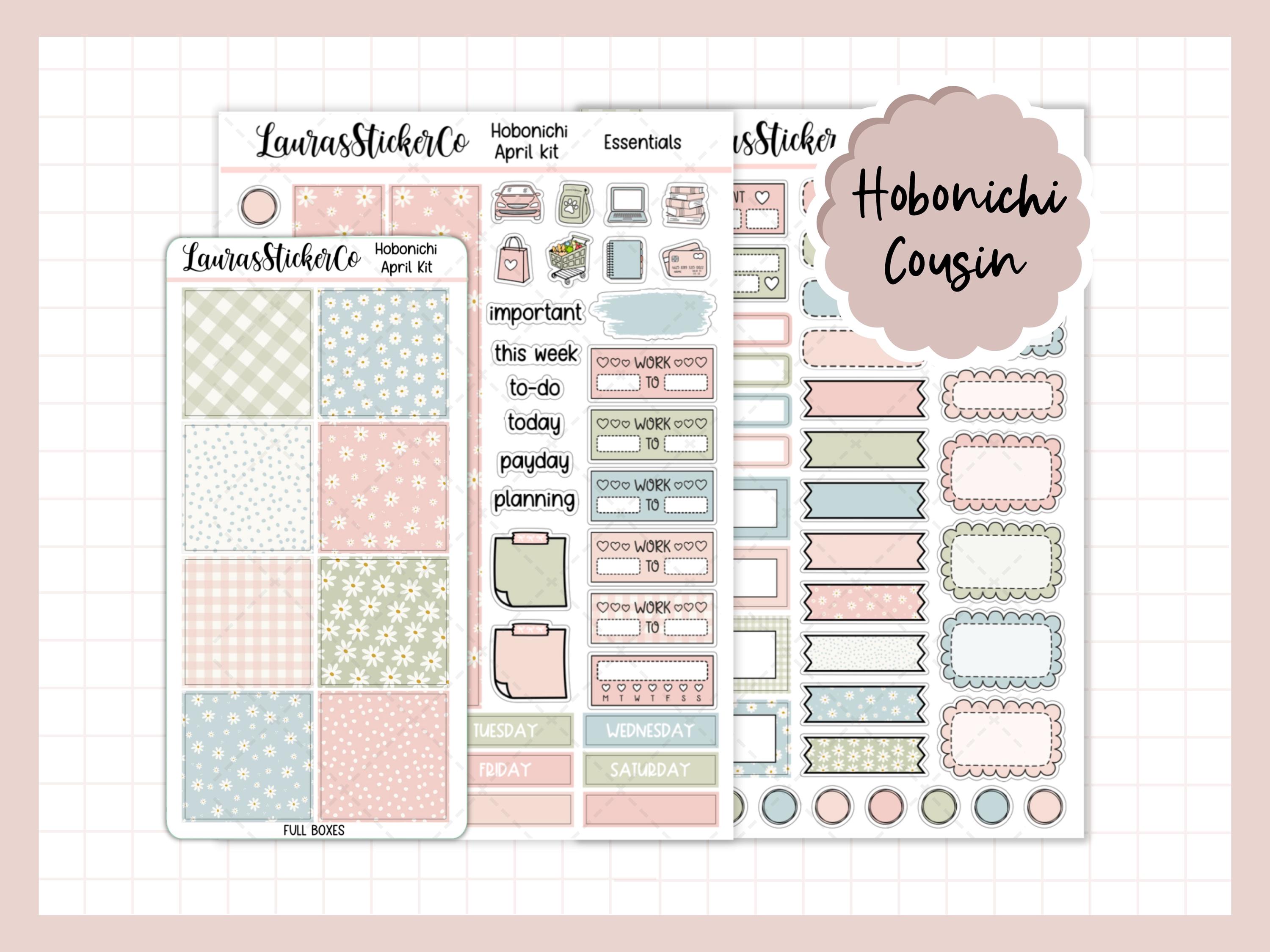 Hobonichi Cousin Sticker Kit | April Kit | Cousin Planner Sticker Kit ...