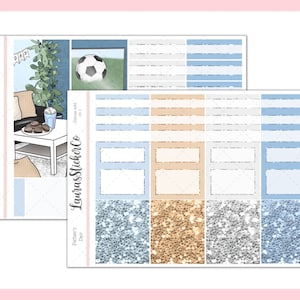En-têtes scintillants // Ajouts pour la fête des pères, Kit d'autocollants de planificateur hebdomadaire, Boîte pour fille, Autocollants fonctionnels, Printemps, À tout moment, Washi, Erin Condren