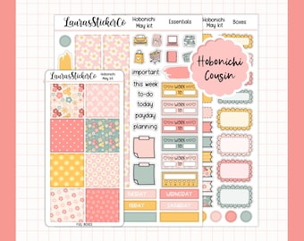 Hobonichi Cousin Sticker Kit May 2026 | Cousin Planner Sticker Kit, Weekly Planner Kit, Functional Stickers