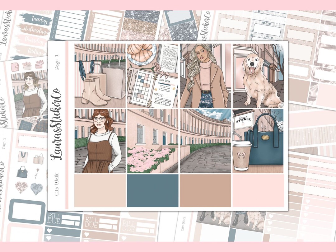 Weekly Sticker Kit | Planner Sticker Ki | Erin Condren Kit, Vertical ...