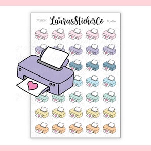 Printer // Multicolor Icons, Pastel, Sticker Shop, Stickers, Printer Doodles, Scrapbook Stickers, Planner Stickers, Journalling, UK