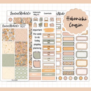 Kit de pegatinas para primos de Hobonichi / Kit de mayo / Kit de pegatinas para planificadores de primos, Kit de planificador semanal, Pegatinas funcionales
