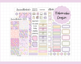 Hobonichi Cousin Sticker Kit | Pastels | Cousin Planner Sticker Kit, Weekly Planner Kit, Functional Stickers