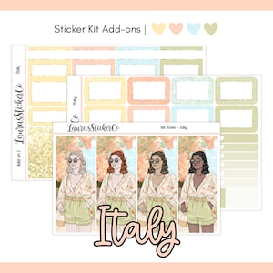 Weekly Sticker Kit Add Ons | Planner Stickers | Erin Condren Kit, Vertical Sticker Kit, Spring Sticker Kit, Floral Kit | Italy